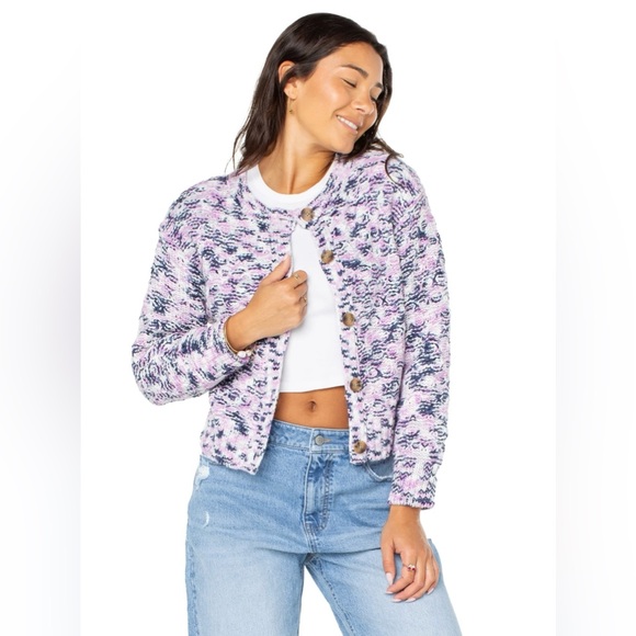 Celebrity Pink Purple and White Teddy Jacket - Picture 1 of 7